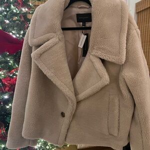 NWT Banana Republic Women’s Cream Teddy Jacket XL